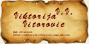 Viktorija Vitorović vizit kartica